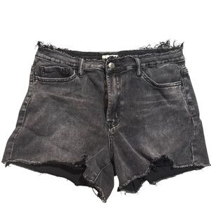 Vervet Black Cotton Distressed High Rise Denim Whimsigoth Festival Concert